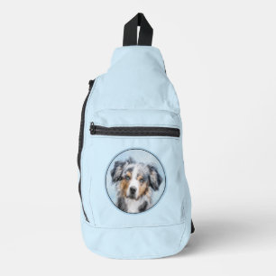 Sac À Bandoulière Miniature American Shepherd Peinture MAS Chien Art