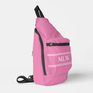 Sac À Bandoulière Modèle simple rose et blanc