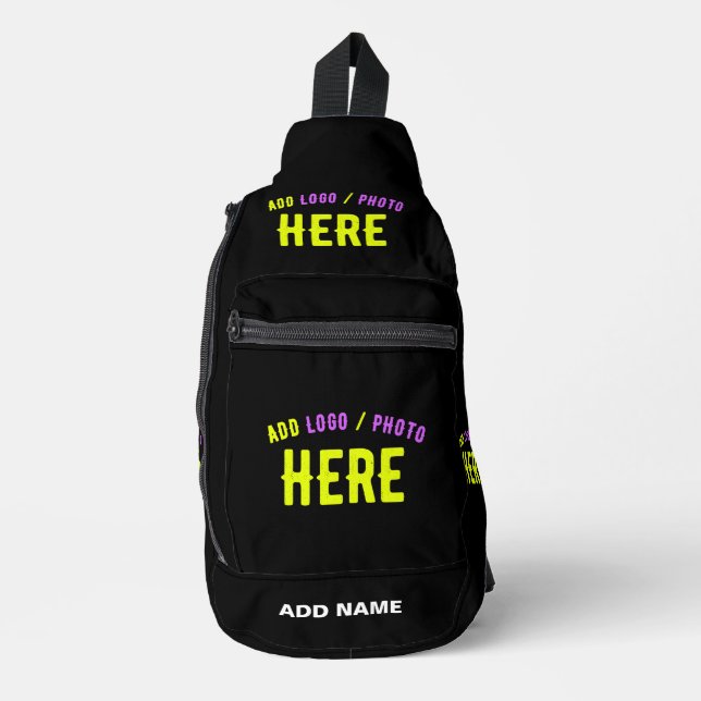 SAC À BANDOULIÈRE MODERNE ET MODERNE PERSONNALISABLE NOIR VÉRIFIÉ (Recto)