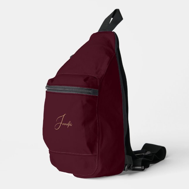 Sac À Bandoulière Monogramme d'or de Bourgogne moderne Hommes Femmes (Coin droit)
