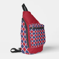 Motif à carreaux diamant Harlequin Rouge Bleu Blan