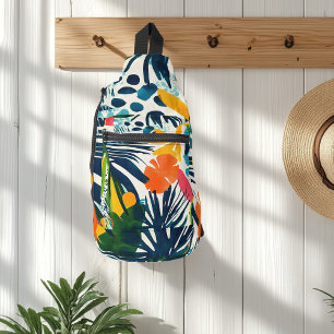 Sac À Bandoulière Motif Abstrait tropical