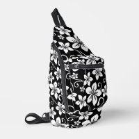 MOTIF BLEU HAWAII EN NOIR