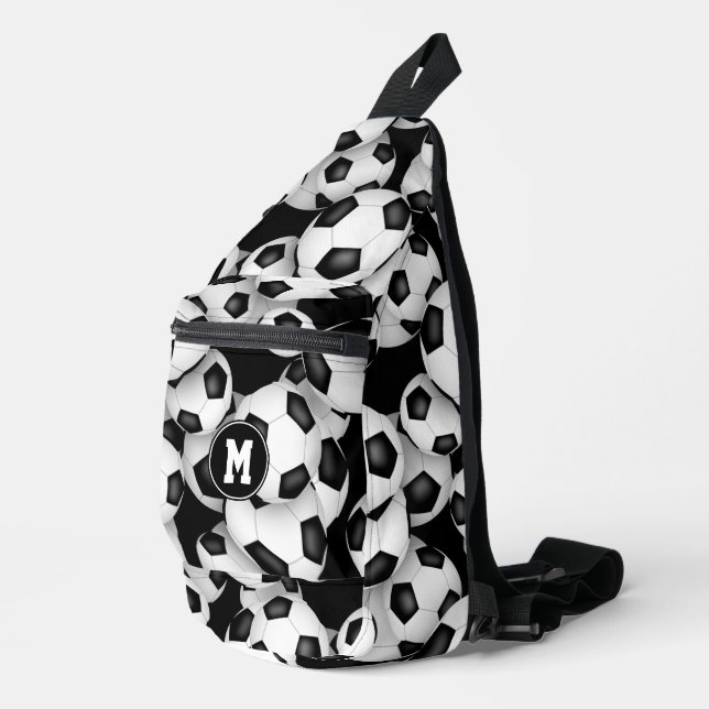 Sac À Bandoulière Motif de boules de football monogramme (Coin droit)