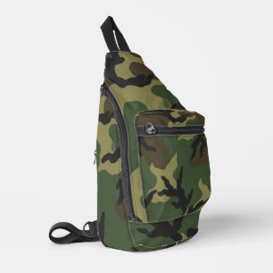 Sac À Bandoulière Motif de camouflage forestier militaire