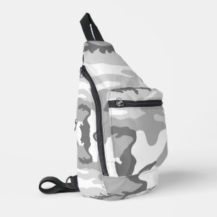 Sac À Bandoulière Motif de camouflage militaire urbain gris