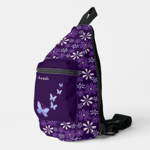 Sac À Bandoulière Motif de doodle violet foncé