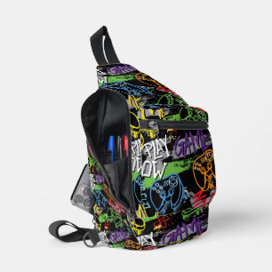 Sac À Bandoulière Motif de jeu néon graffiti