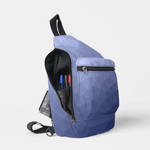 Sac À Bandoulière Motif de maillage géométrique dégradé bleu gris