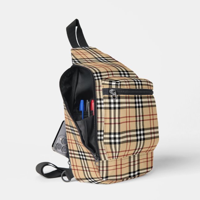 Sac À Bandoulière Motif écossais de Tartan (Ouvrir)
