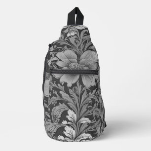 Sac À Bandoulière Motif floral monochrome vintage 
