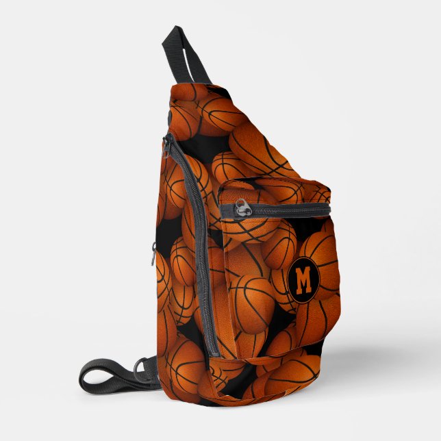 Sac À Bandoulière Motif Monogramme de balles de basket (Coin gauche)