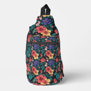 Sac À Bandoulière Motif répétitif de fleurs sauvages