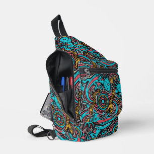 Sac À Bandoulière Motif tribal aztèque Xolotl Axolotl mythologie boh