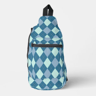 Sac À Bandoulière Motif Vintage Jacquard bleu