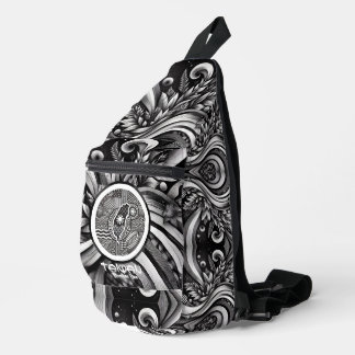 Sac À Bandoulière Nanomètre Botanique Plaid Géométrique Taïwan