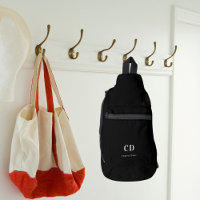Nom initial du monogramme noir blanc