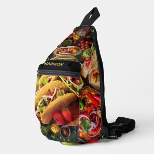 Sac À Bandoulière Nom personnalisé Cuisine mexicaine