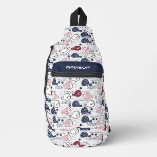 Sac À Bandoulière Nom personnalisé Cute Fish Motif