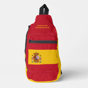Sac À Bandoulière Nom personnalisé du drapeau espagnol