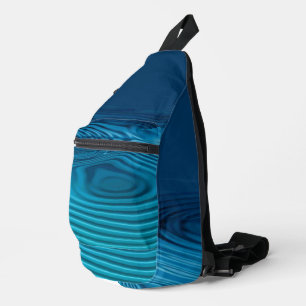 Sac À Bandoulière Ondulations de bleu aqua