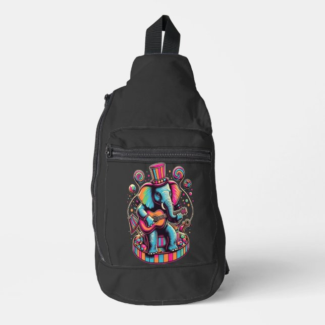 Sac À Bandoulière Pachyderme musical en chapeau supérieur (Recto)