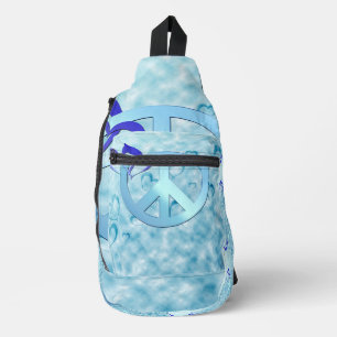 Sac À Bandoulière Paix Bleue