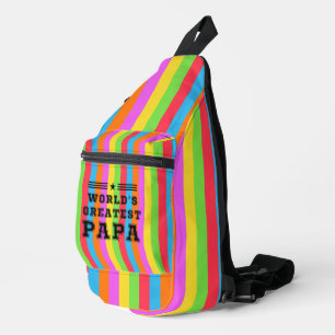 Sac À Bandoulière Papa le plus grand Papa du monde coloré branché