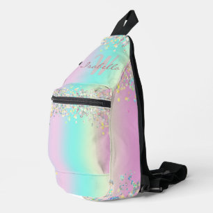 Sac À Bandoulière Parties scintillant holographique Unicorn
