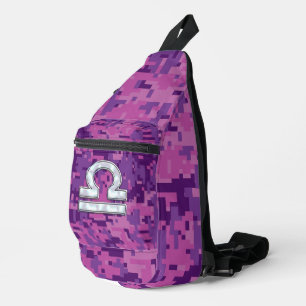 Sac À Bandoulière Pearl Libra Zodiac Sign on Fuchsia Camo numérique