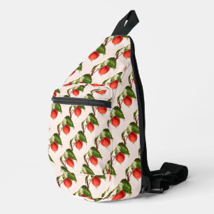 Sac À Bandoulière Pêche délicieuse dans une illustration de branche