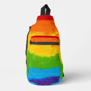 Sac À Bandoulière Peinture à l'huile Couleurs arc-en-ciel Gay Lesbia