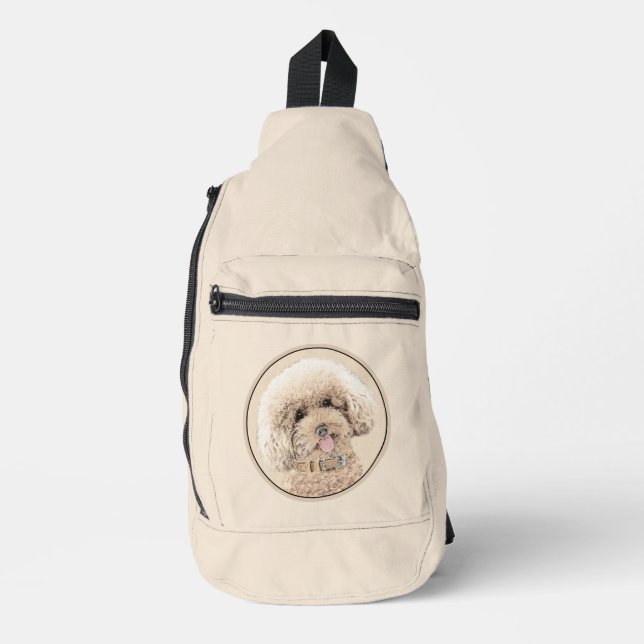 Sac À Bandoulière Peinture de caniche Jouet Apricot Crème originale  (Recto)