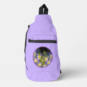 Sac À Bandoulière Peinture de Colombines Bleues du Colorado Art Orig