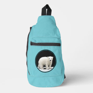 Sac À Bandoulière Peinture de l'ours polaire Art faunique original