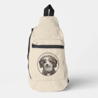 Peinture espagnole de chien d'eau Bicolor Chien Ar