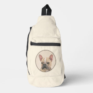Sac À Bandoulière Peinture française de Bulldog Fawn mignonne art de