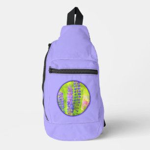 Sac À Bandoulière Peinture Lupine Art Fleur sauvage original