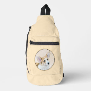 Sac À Bandoulière Pembroke Welsh Corgi Peinture Rouge Art Canin Orig