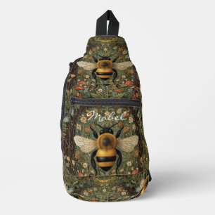 Sac À Bandoulière Personnaliser vintage bourdon botanique floral