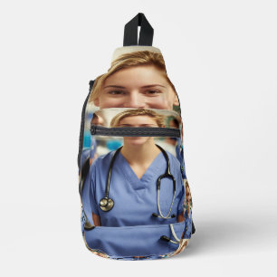 Sac À Bandoulière Photo d'infirmière Personnaliser Personnaliser