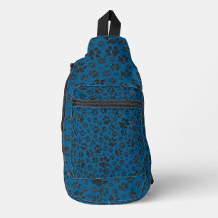 Sac À Bandoulière Poches de chien noir et blanc Pointe de Polka sur