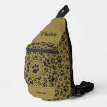 Pois de chien noir et blanc Pointe Polka sur l'or 