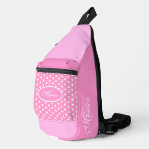 Sac À Bandoulière Polka point rose et blanc
