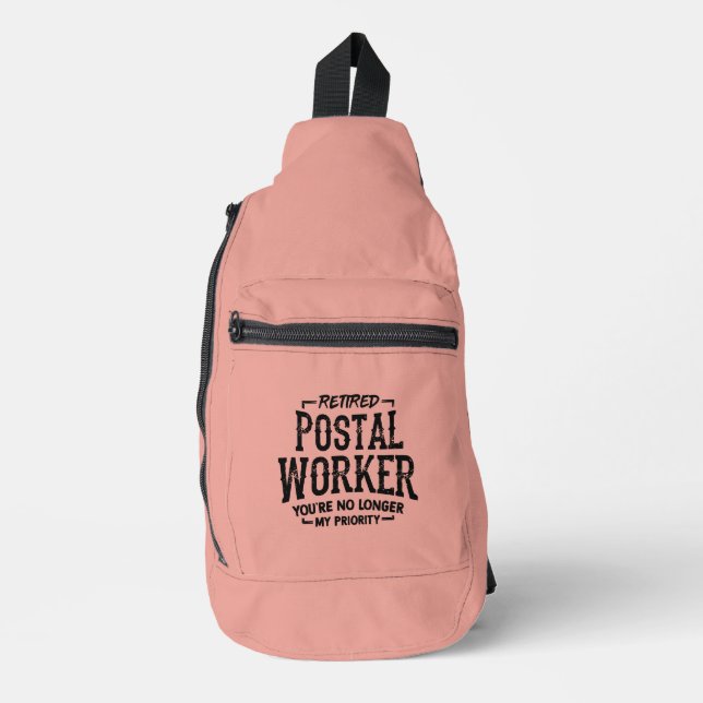 Sac À Bandoulière Postal Worker Retraite Mailman Gag (Recto)