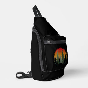 Sac À Bandoulière Randonnée au coucher du soleil Forêt Nature