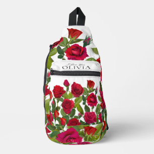 Sac À Bandoulière Rose Rouge Moderne Minimaliste Je T'Aime