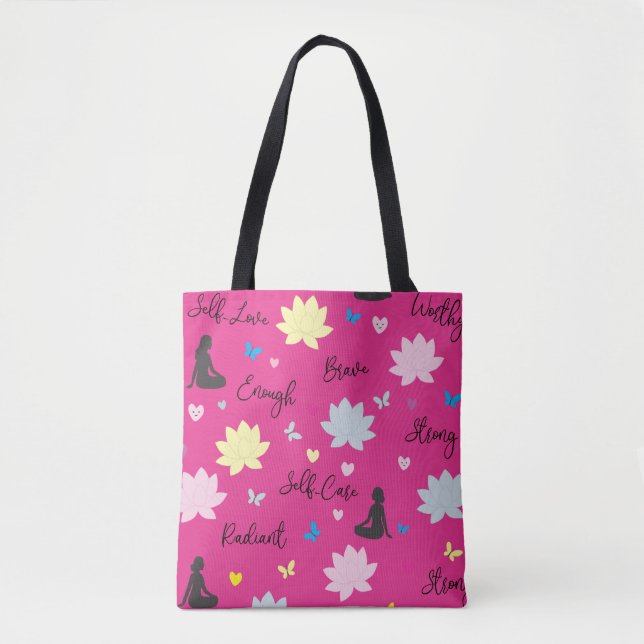 Sac à bandoulière rose Sac de confiance en soi (Devant)