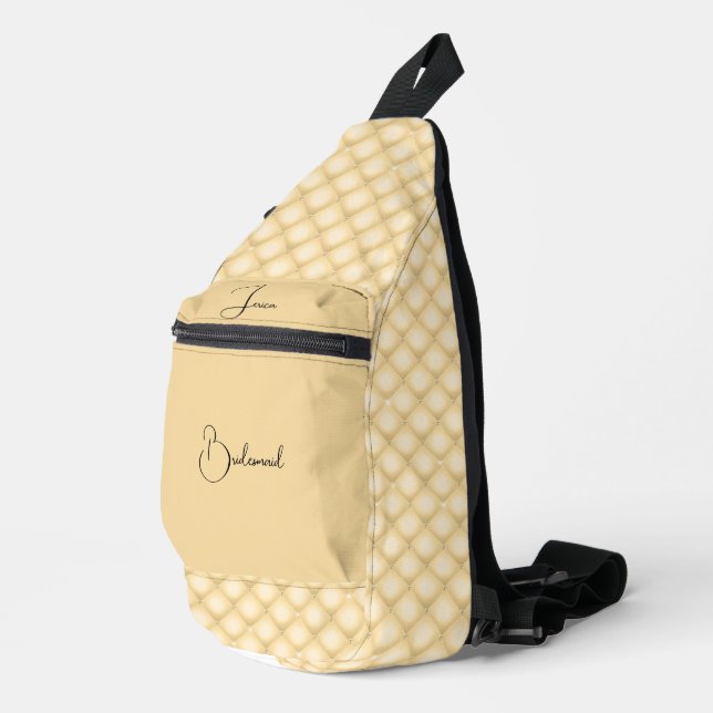 Sac À Bandoulière Satin et diamants d'ivoire touffu Faux (Coin droit)