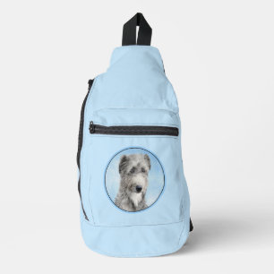 Sac À Bandoulière Scottish Deerhound Peinture Grey Original Chien Ar